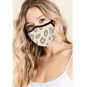 NWT Animal Print Face Mask Leopard Cheetah